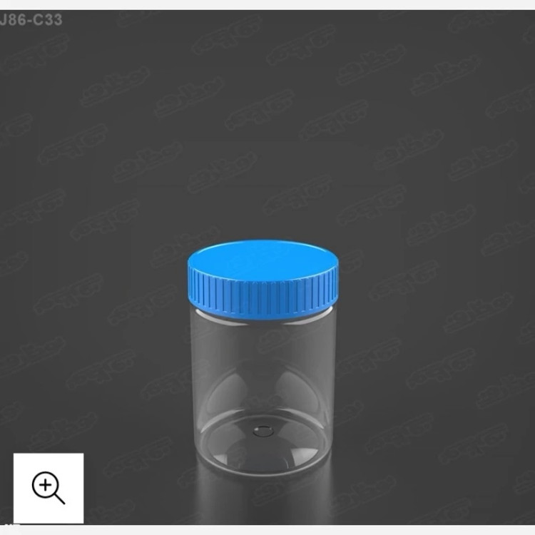 جار نیم کیلویی مدل استوانه شفاف بادرب ساده-50عددی